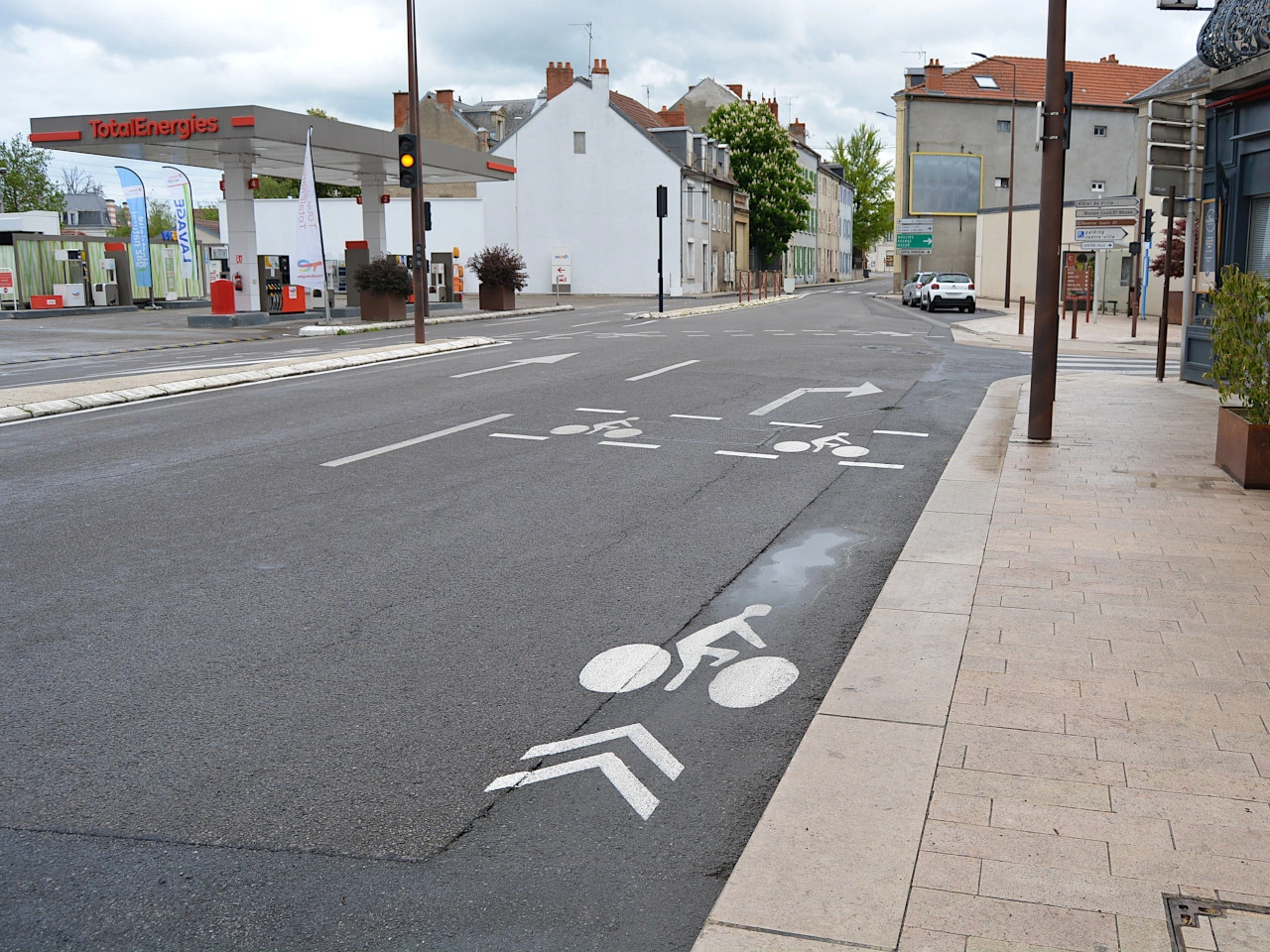 Aufstellfläche für Radfahrer