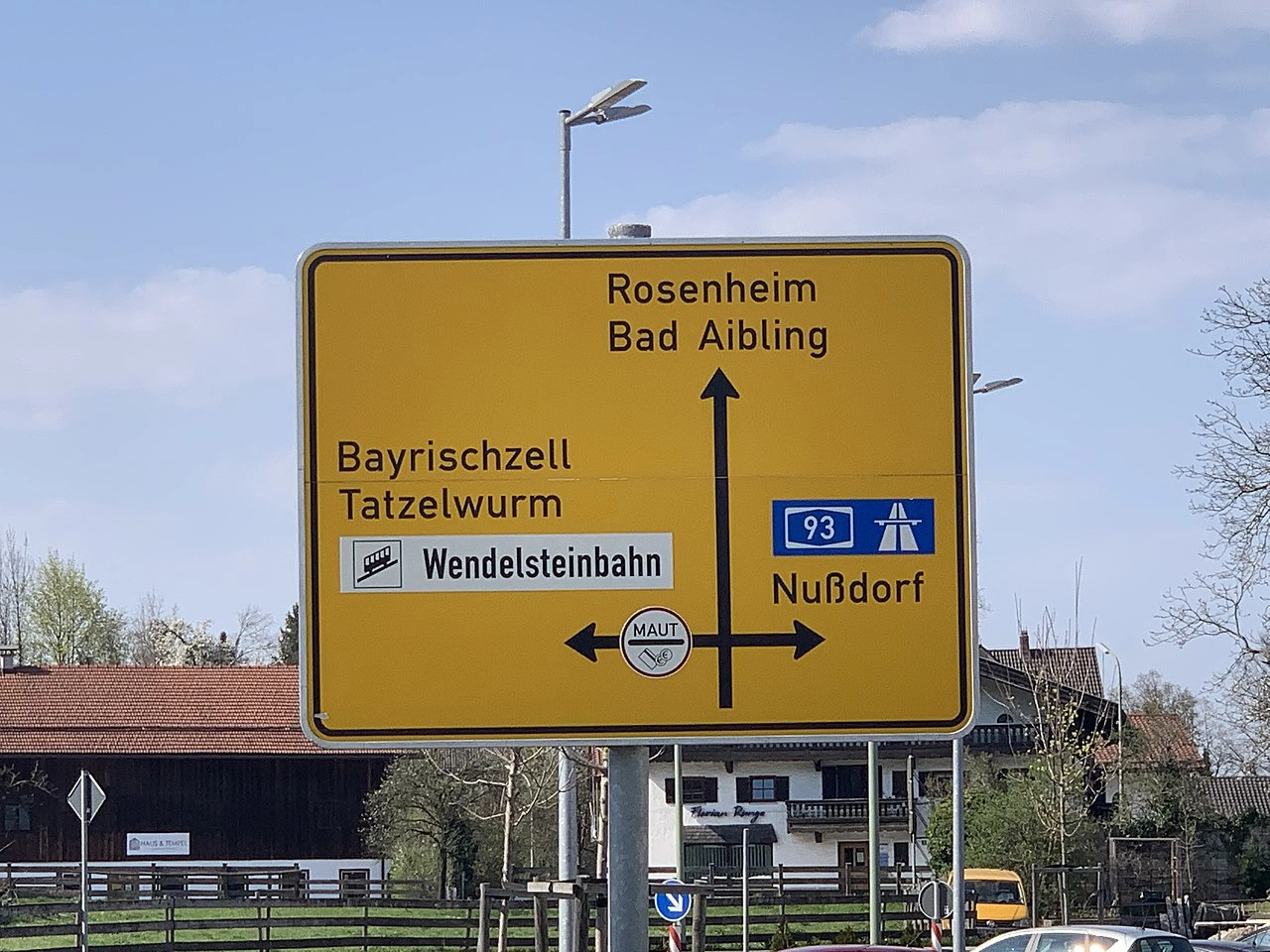 Intersection direction sign