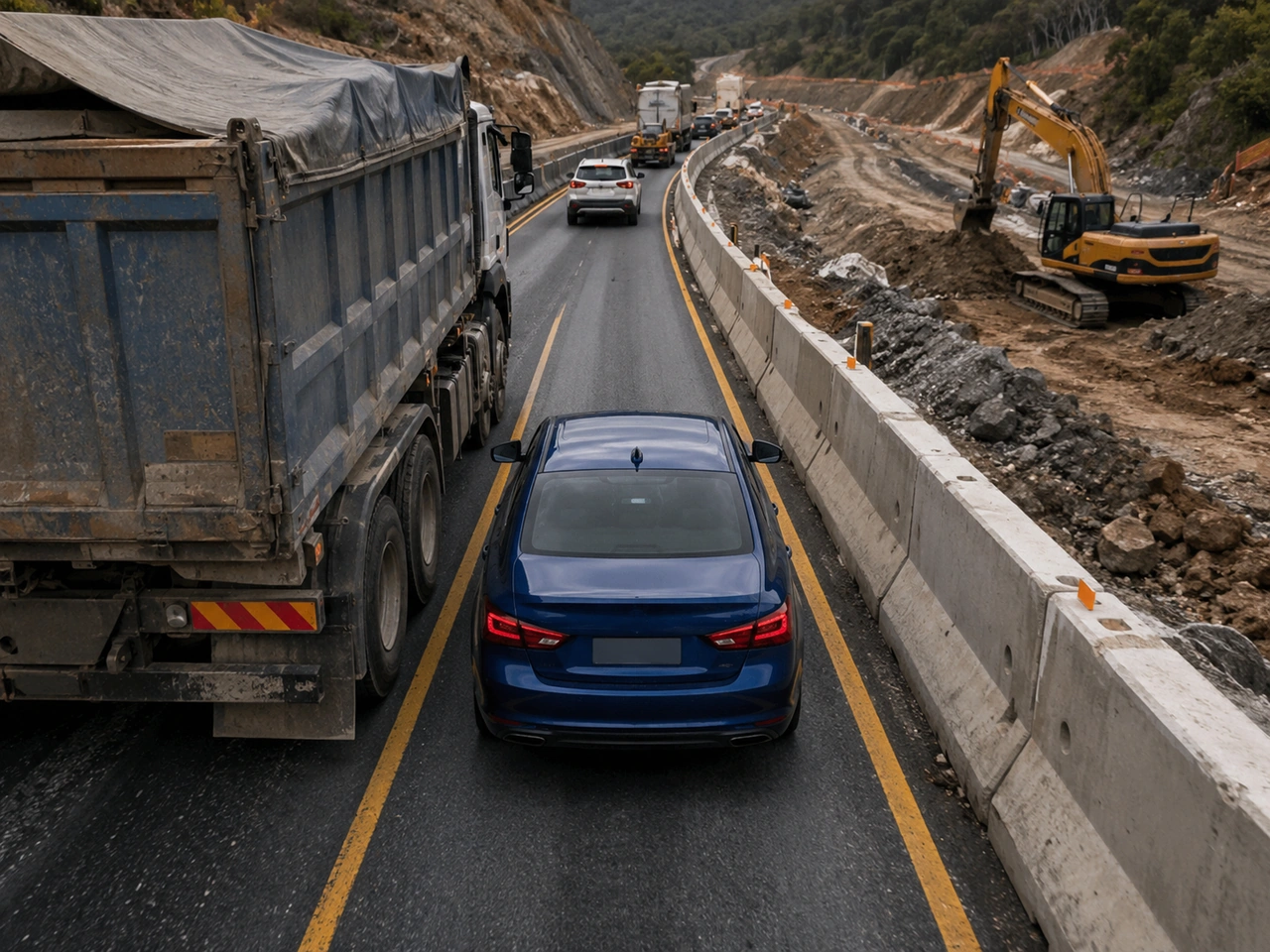 Por que deve evitar mudanças de faixa desnecessárias em obras?
