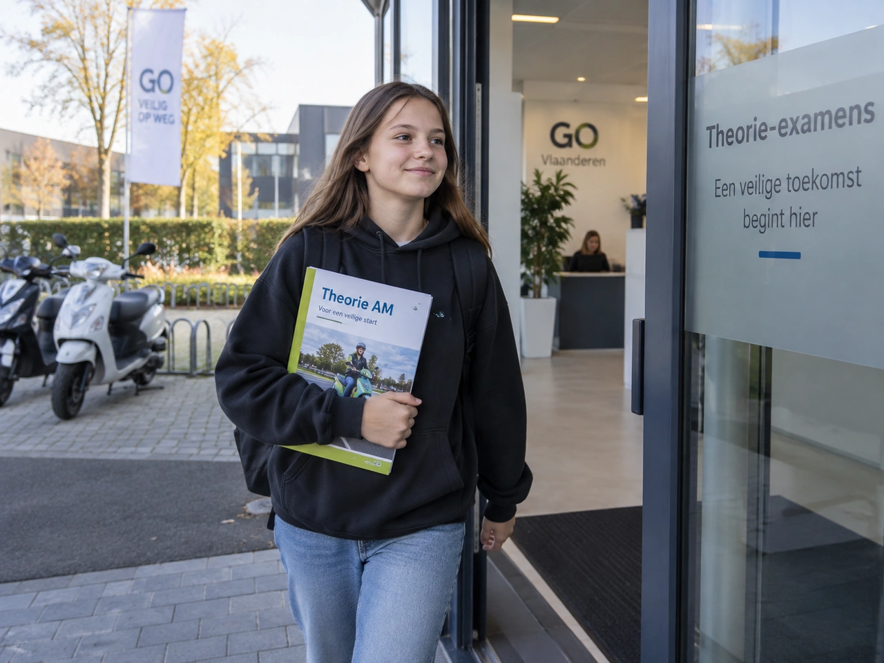 When can you take the Belgian category AM theory test?