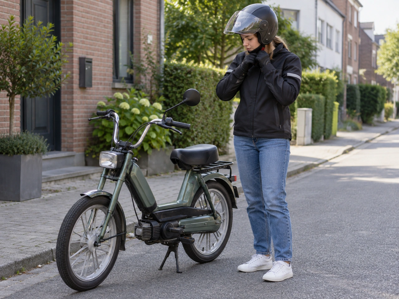 What is the minimum licence requirement for a Belgian class A moped?