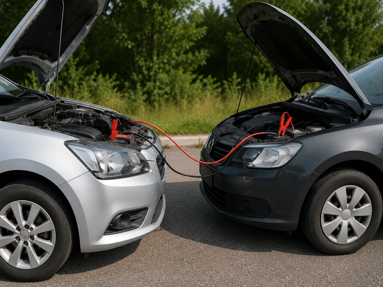 What should you do before attempting to jump-start a vehicle?