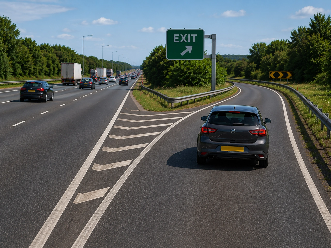O que deve fazer antes de sair de uma autoestrada?