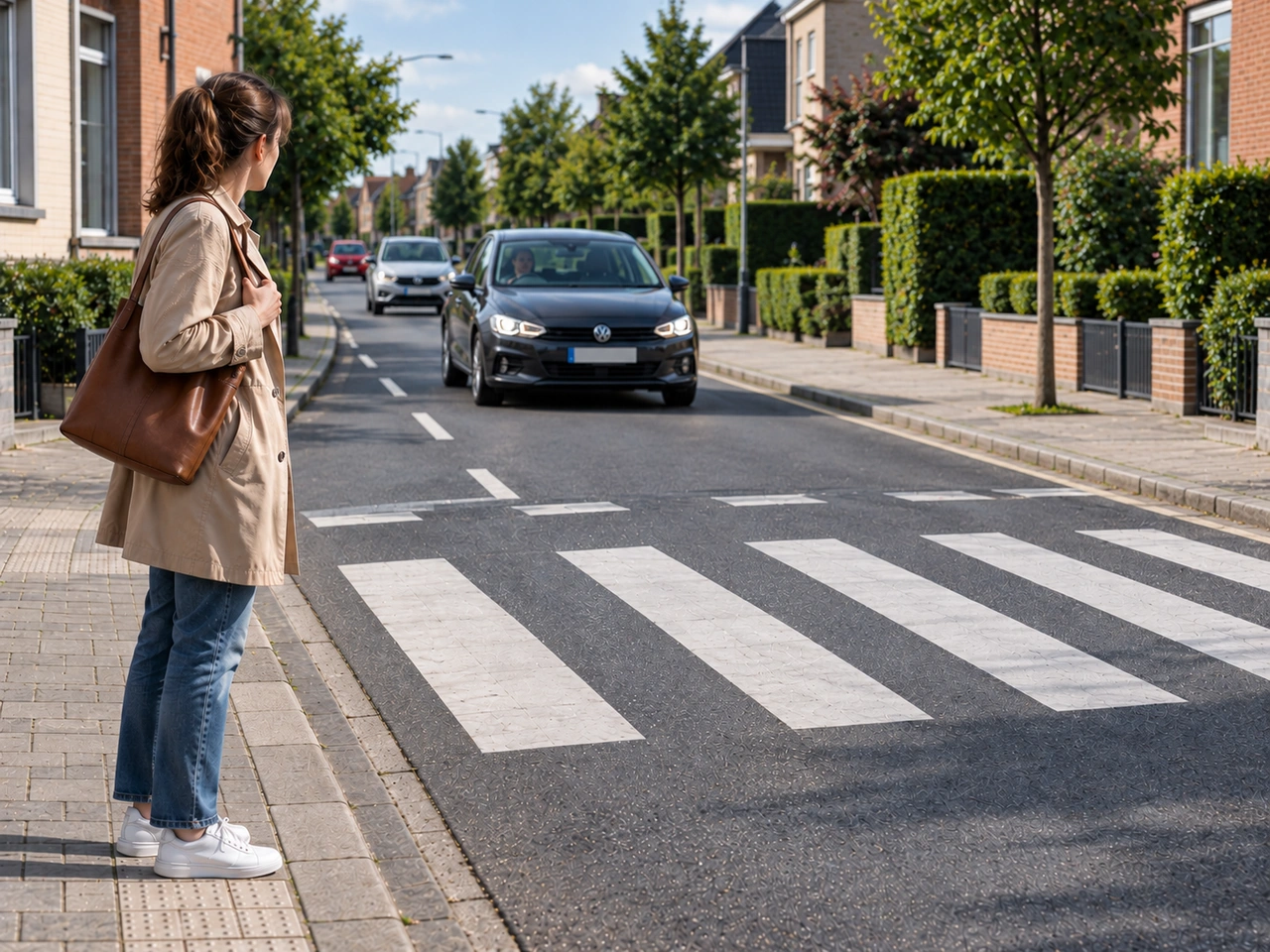 What should you do before using a pedestrian crossing?