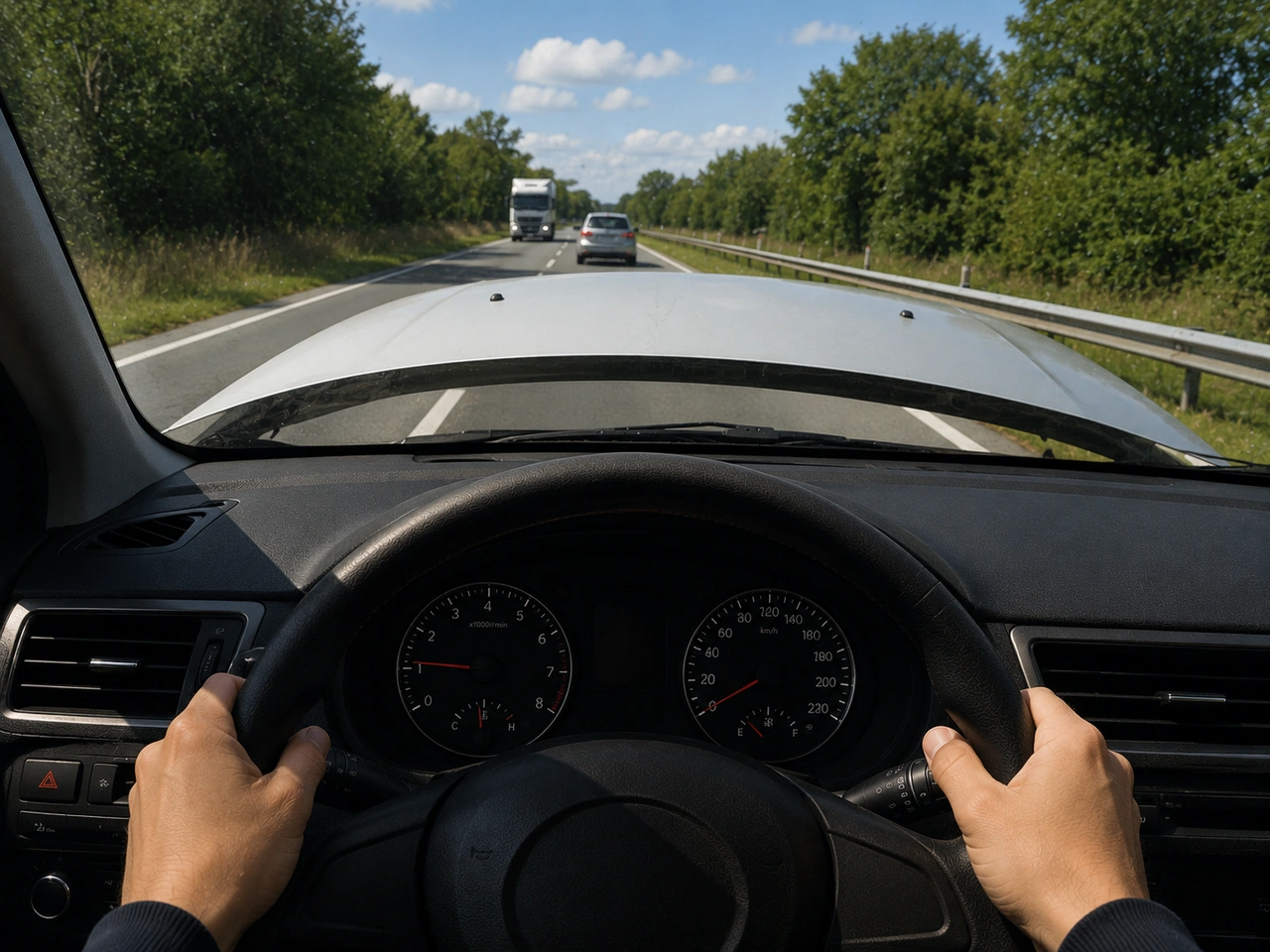 What should you do if the bonnet suddenly opens while you are driving?