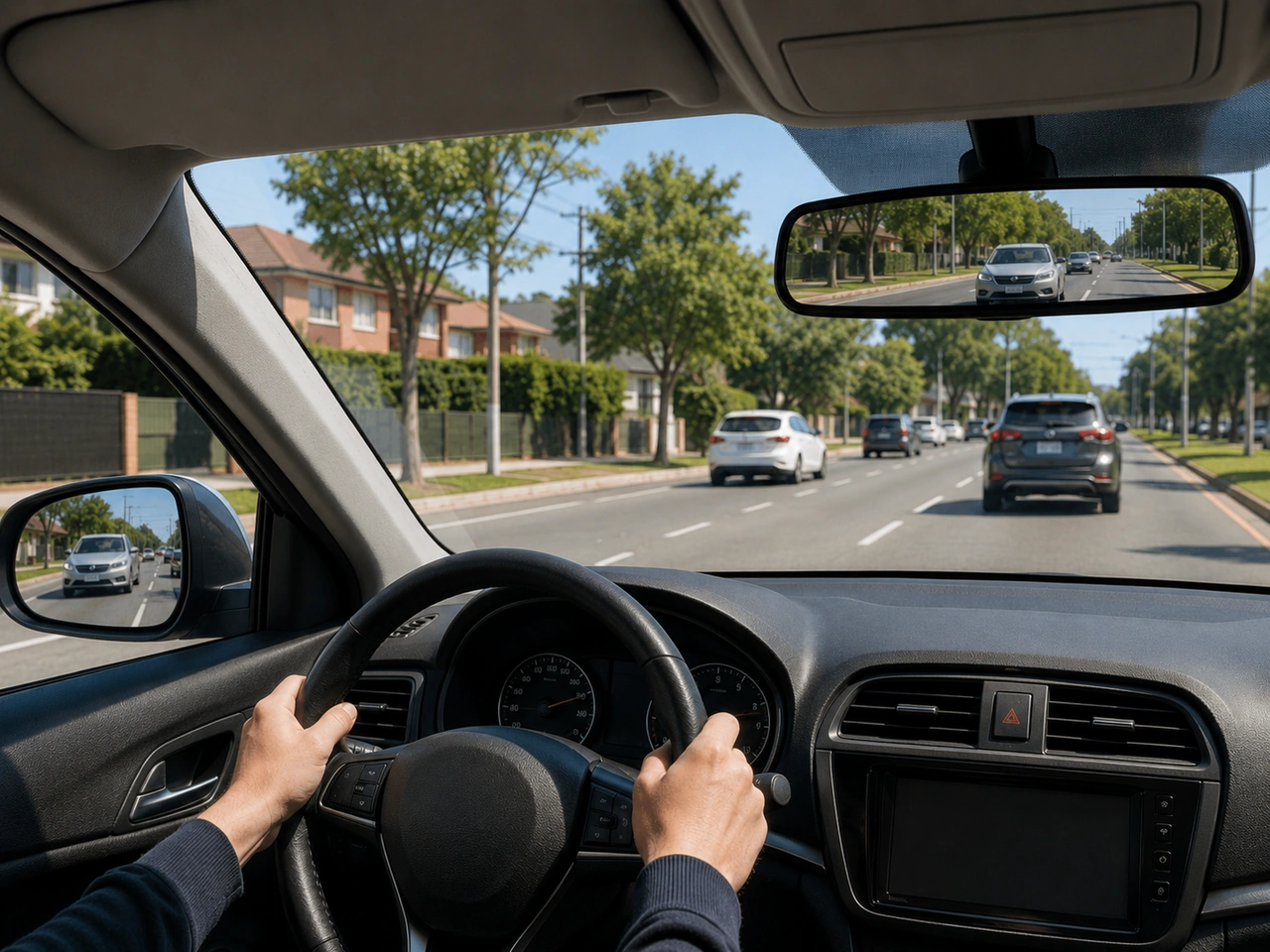 Why should you check your mirrors regularly while driving?