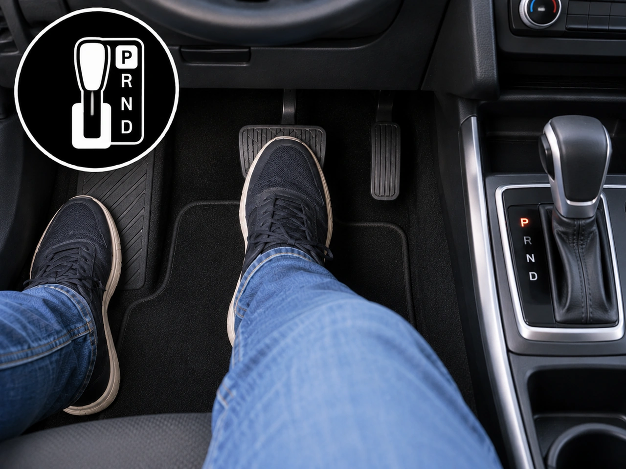 O que deve normalmente fazer antes de ligar um veículo automático?