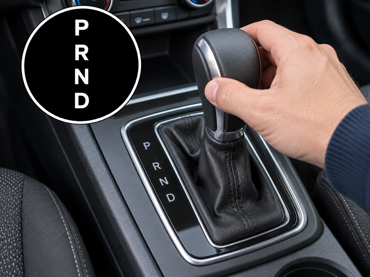 Which selector position is used when parking the vehicle?