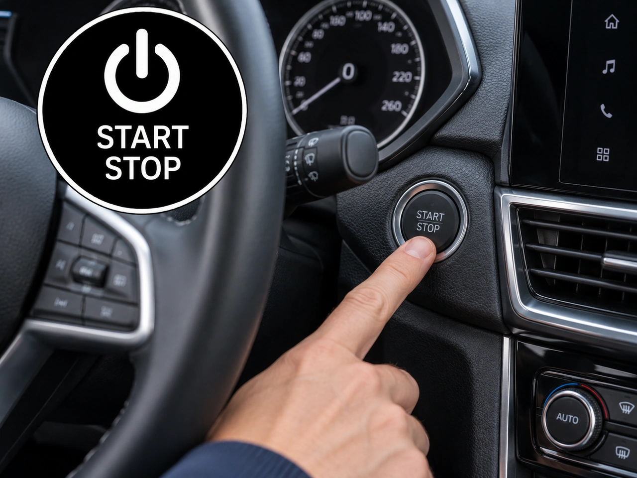 What does this vehicle-control button operate?