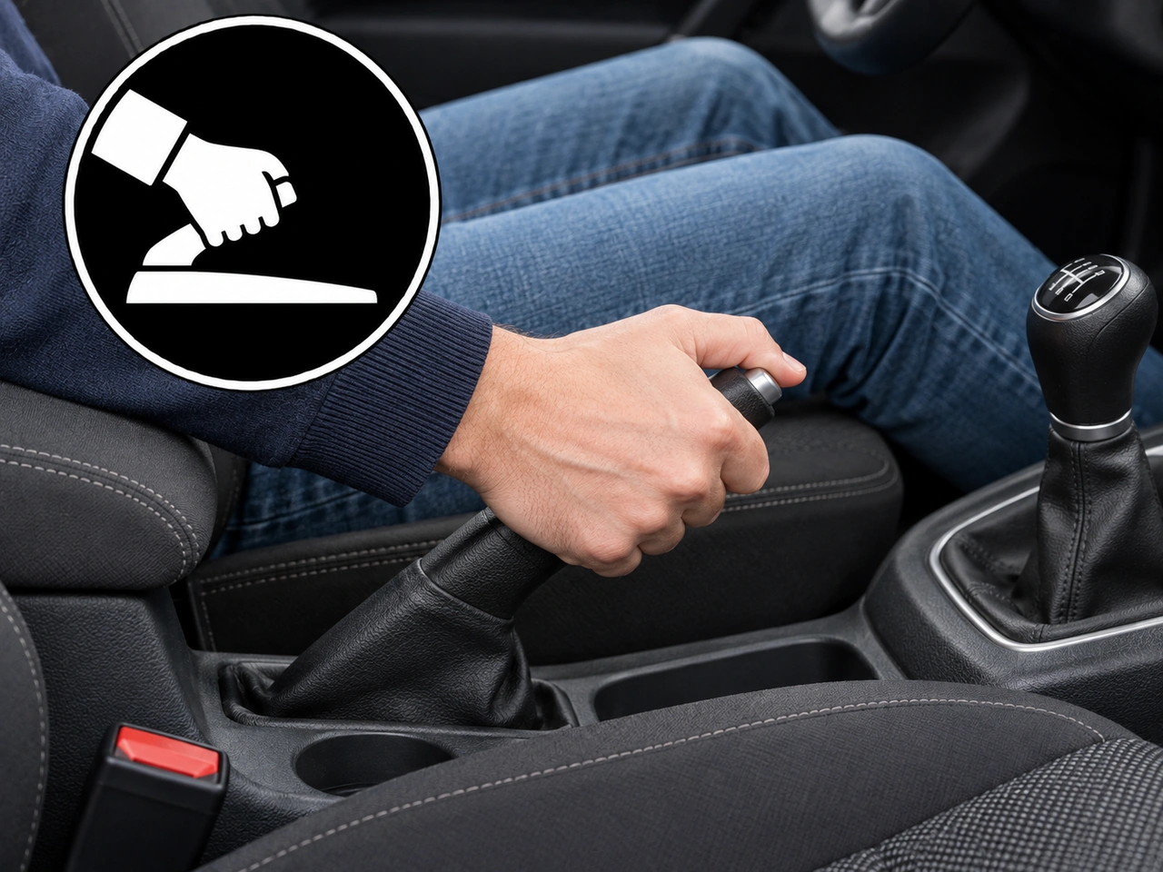 Qual é a função do travão de estacionamento manual?
