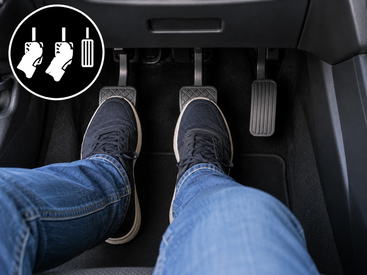 O que deve fazer com a embraiagem ao parar um veículo manual?