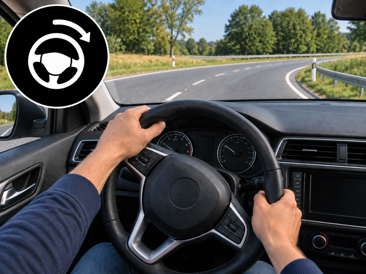 What should you do with the steering wheel after completing a turn?