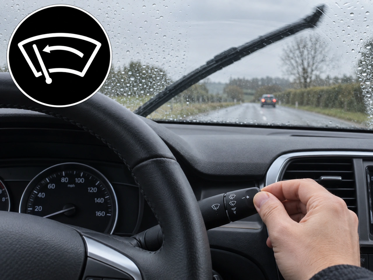 What does the single-wipe position of the windscreen-wiper control do?