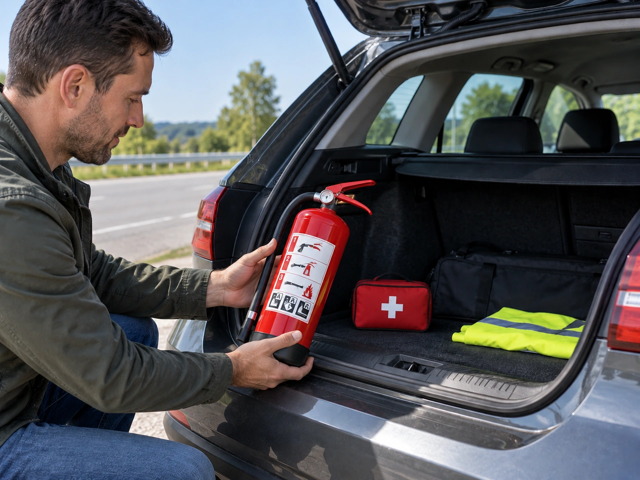 Is a fire extinguisher required in cars in Chile?