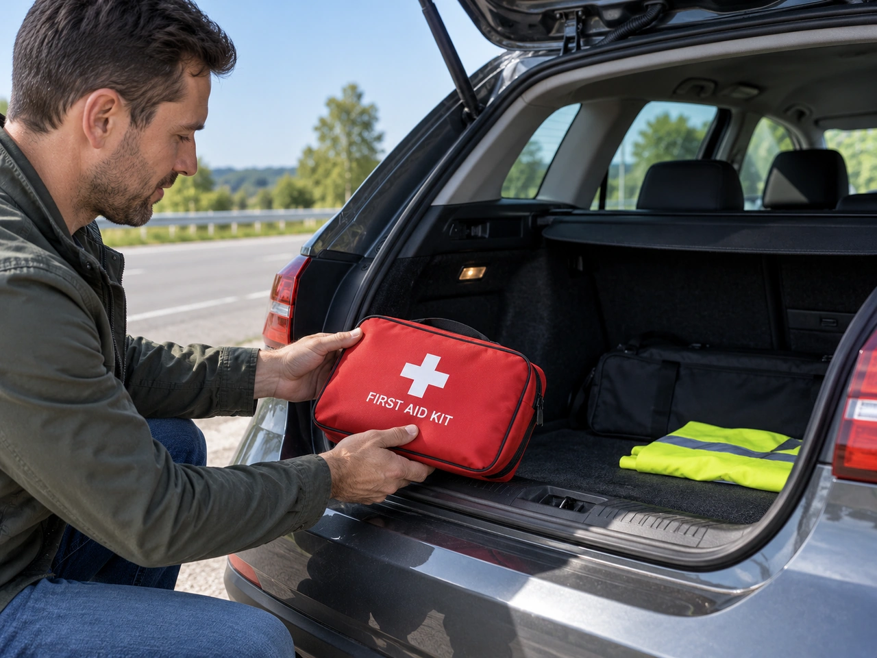 Is a first-aid kit required in cars in United Kingdom?