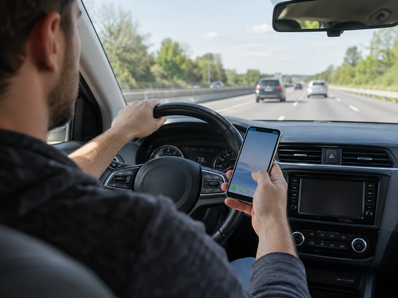 Can drivers use a handheld phone while driving in Czechia?