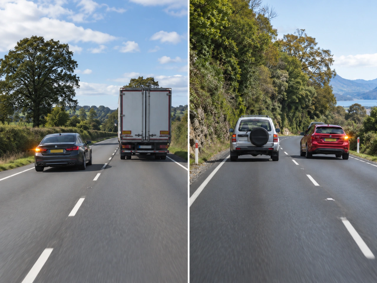Which side is normally used for overtaking in Bangladesh?