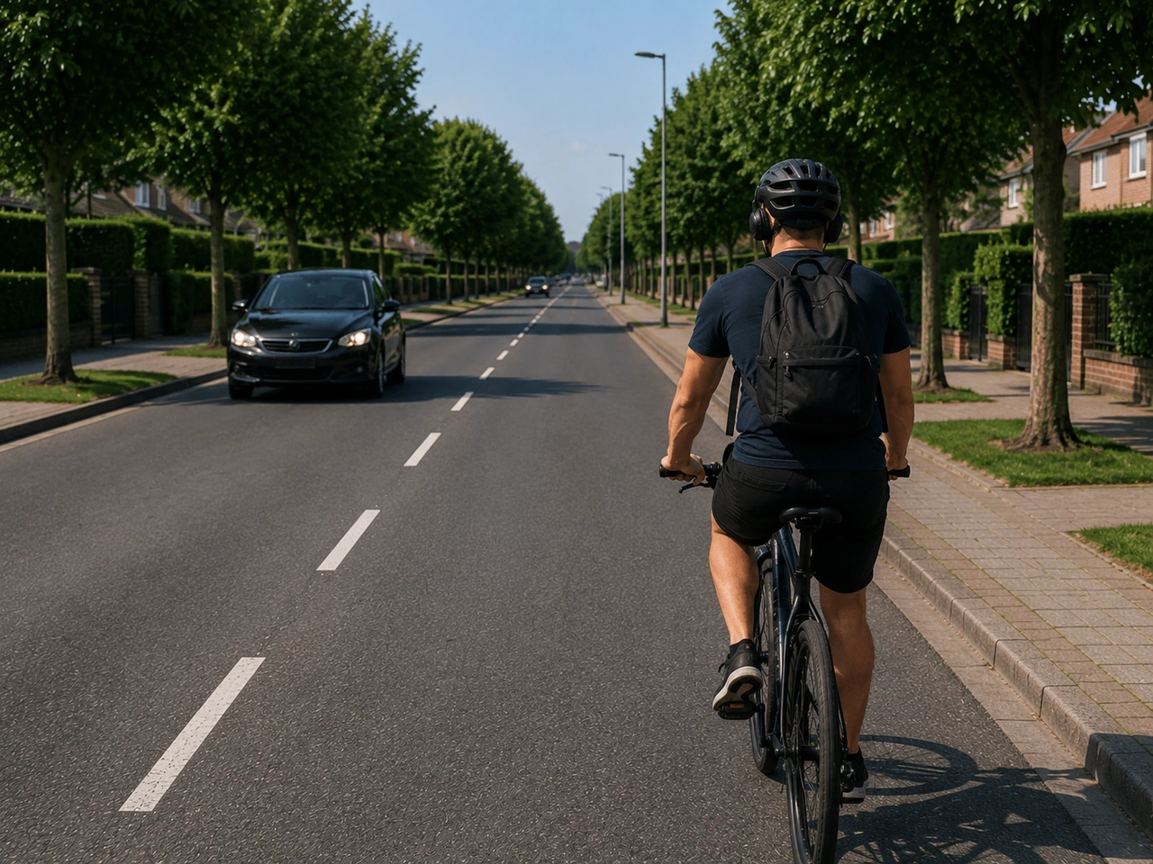 Why can loud music be dangerous while cycling?