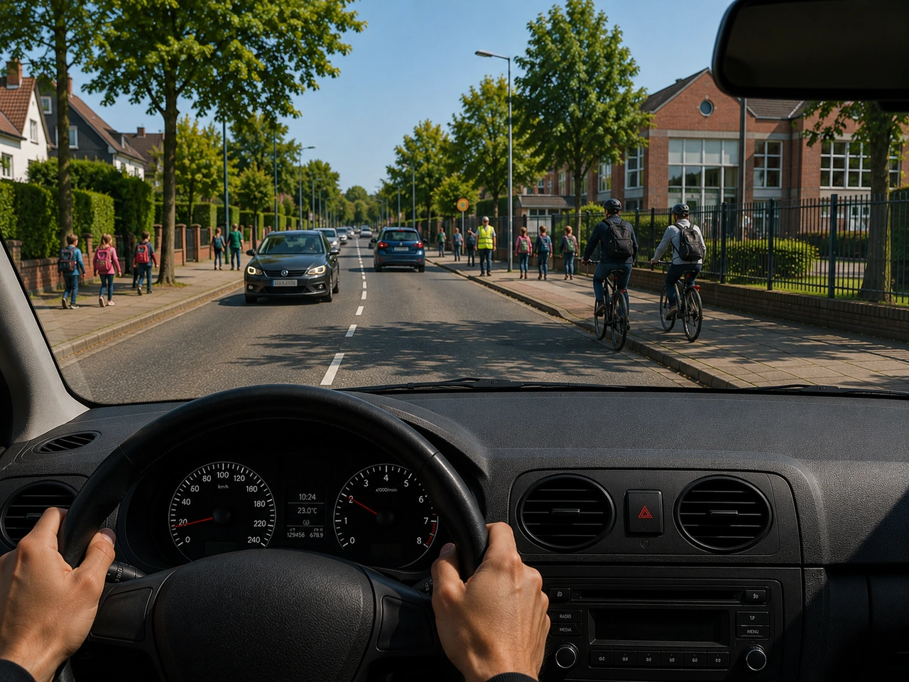 O que deve fazer ao conduzir perto de uma zona escolar?
