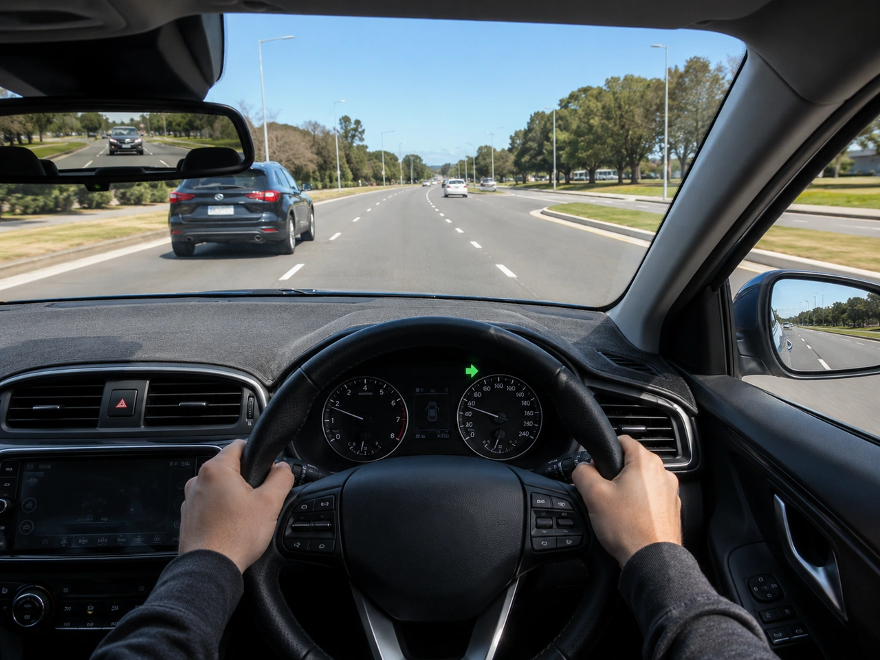 You should signal before turning or changing lanes.