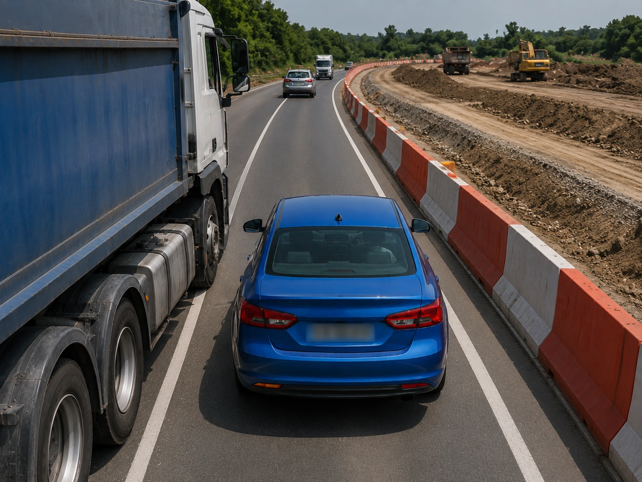 O que deve esperar quando as faixas ficam mais estreitas em obras?