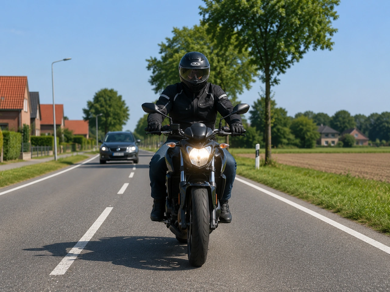 Belçika'da bir motosikletli gündüz normalde hangi lambaları kullanmalıdır?