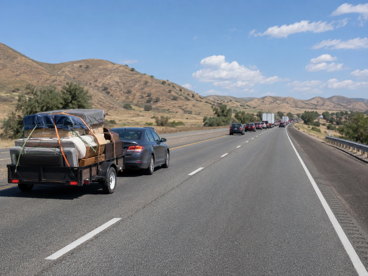 How can a heavy load affect stopping distance?