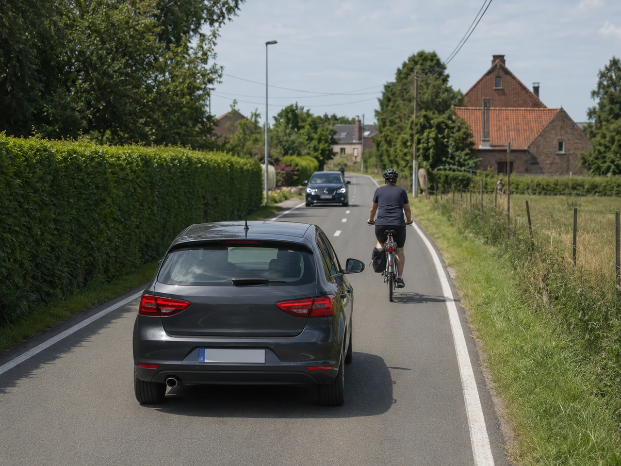 Que distância mínima deve um condutor deixar ao ultrapassar um ciclista na Bélgica?
