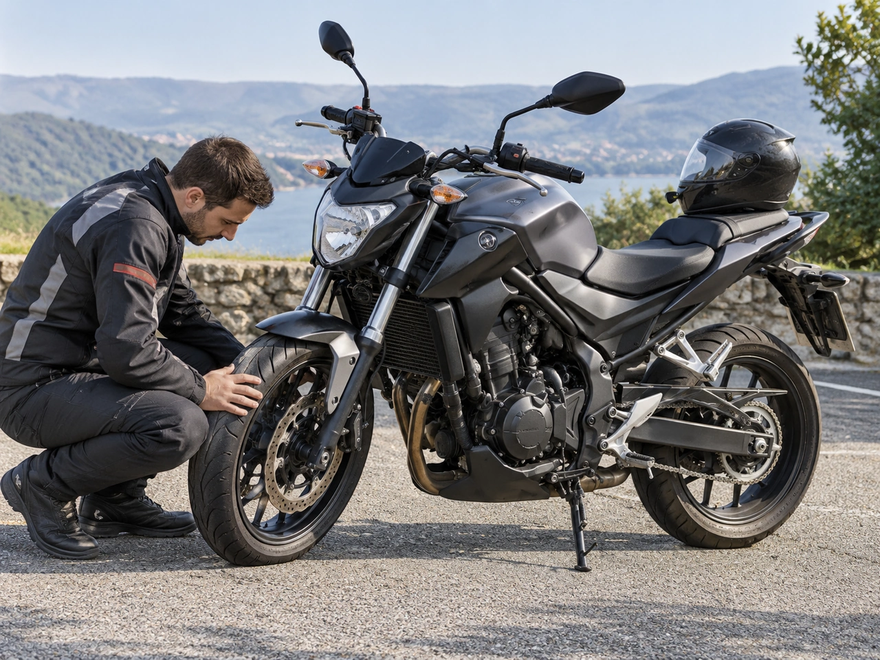 O que deve verificar antes de iniciar uma viagem de motociclo?