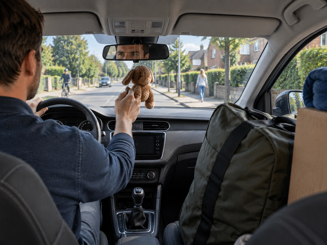 Why must luggage or other objects not obstruct the driver's view?