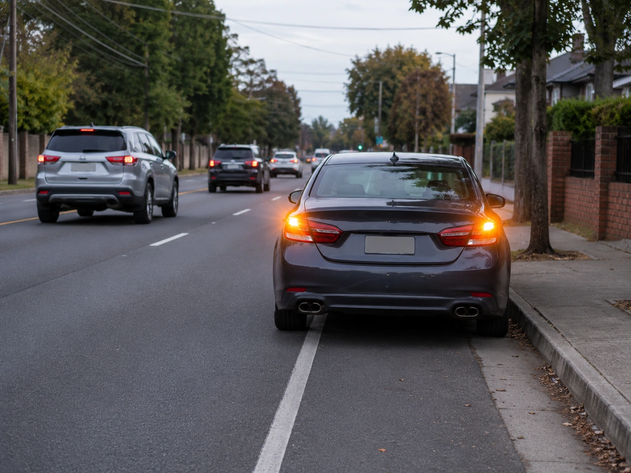 Pode estacionar em qualquer lugar desde que deixe as luzes de emergência ligadas.
