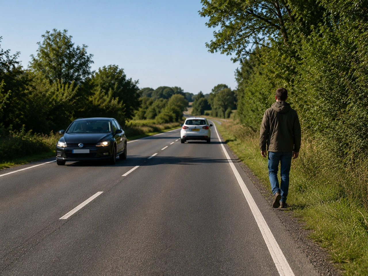 What should you do if there is no pavement?