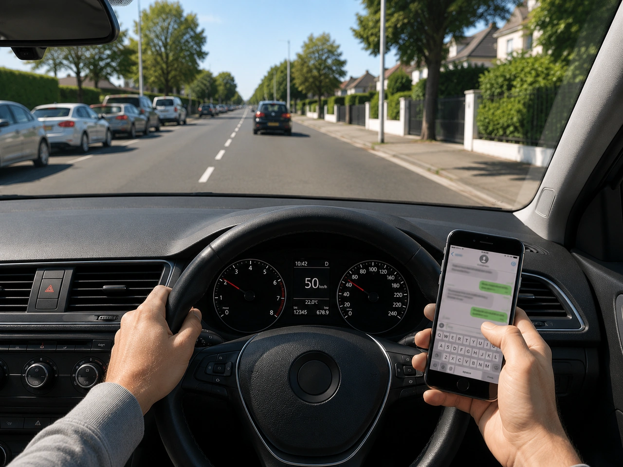 It is safe to look at your phone briefly while driving.