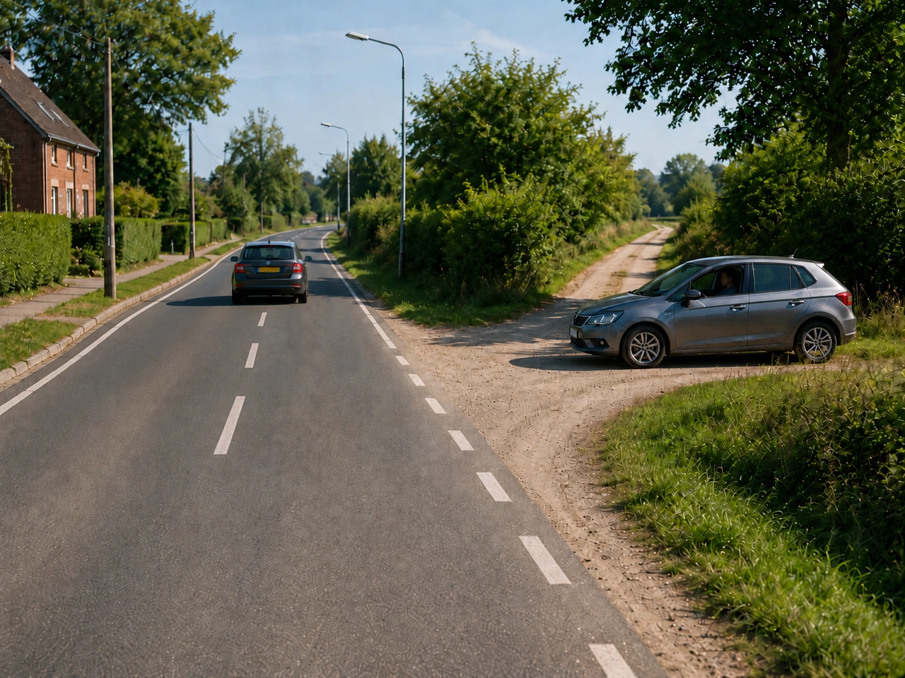Quem tem prioridade quando um condutor entra numa estrada pavimentada vindo de um caminho de terra?