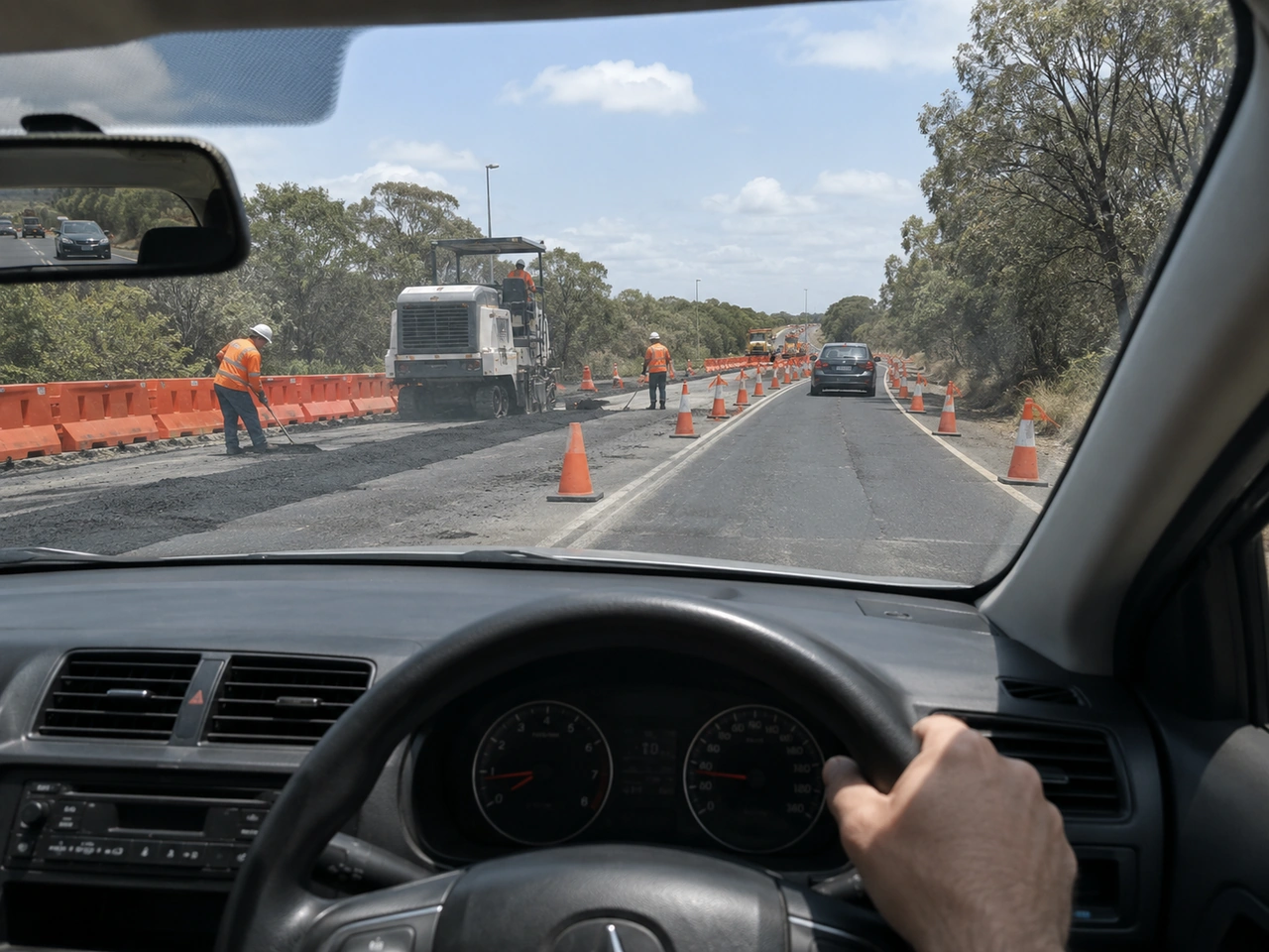 Por que deve reduzir a velocidade ao aproximar-se de obras rodoviárias?