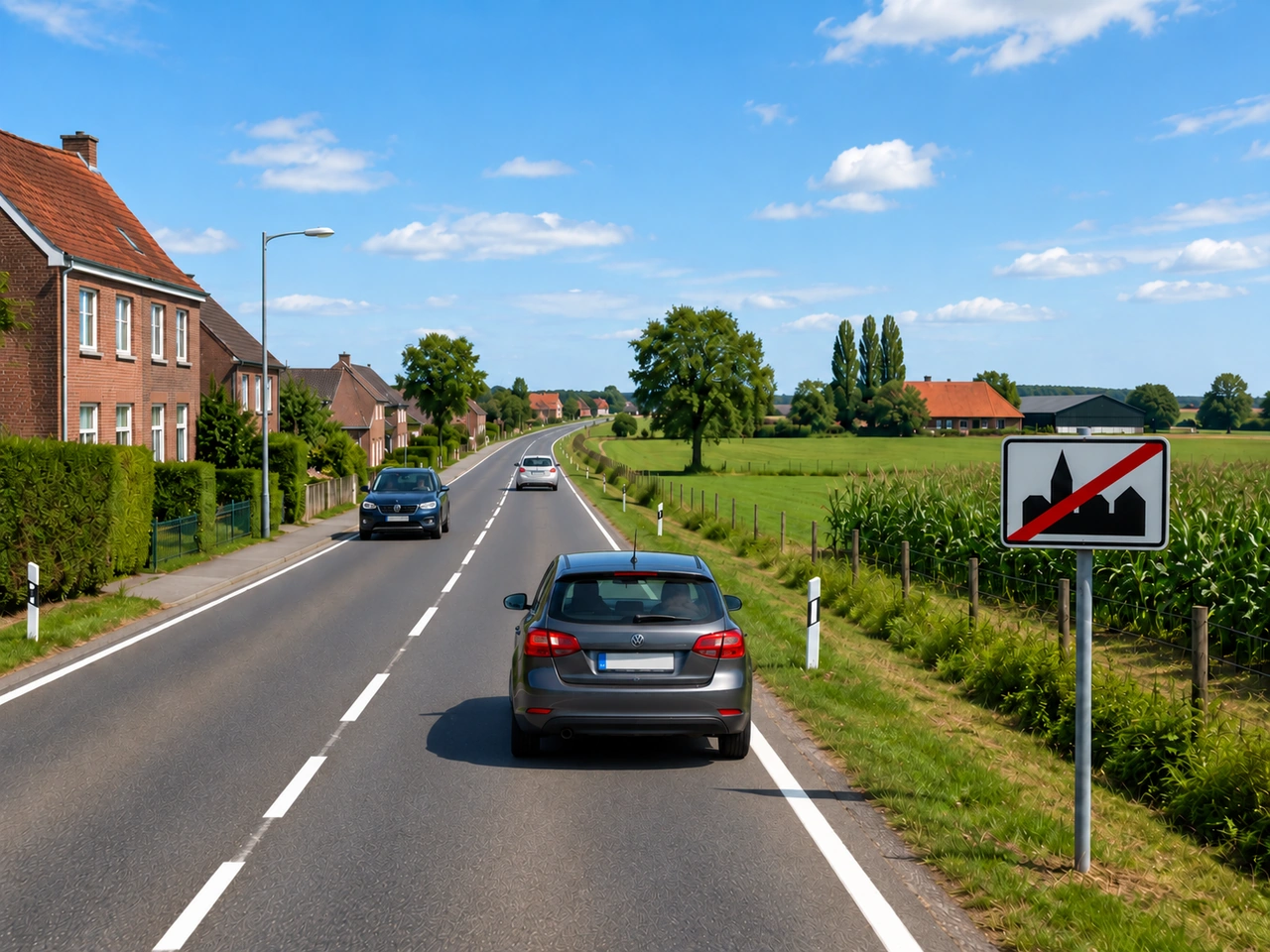 What is the general speed limit on an ordinary road outside built-up areas in Flanders?