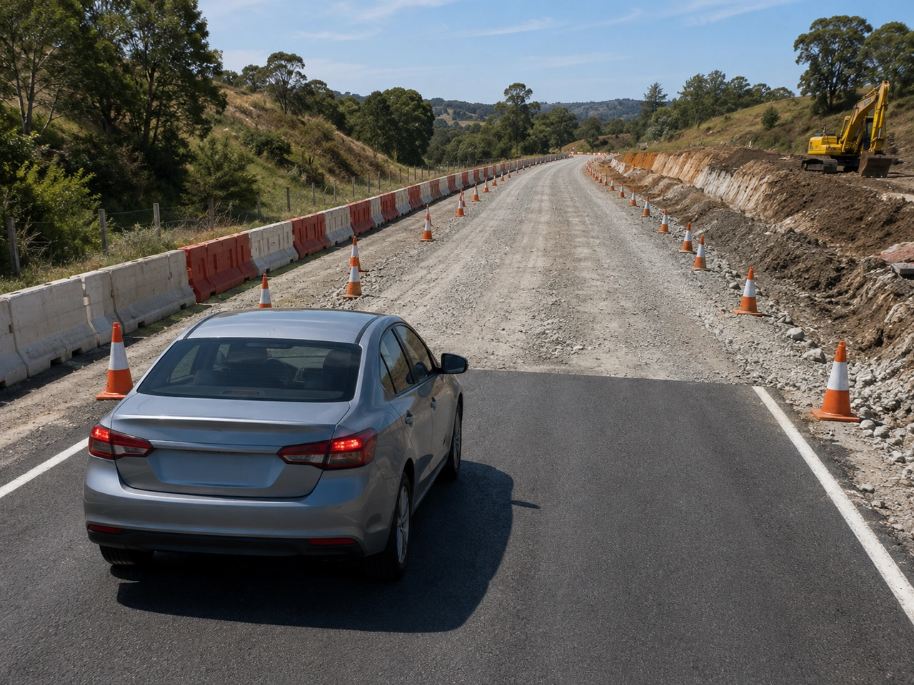 Why can temporary road surfaces increase stopping distance?