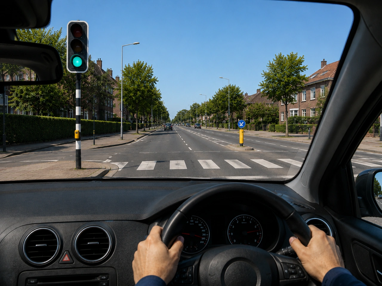 What does a green traffic light mean?