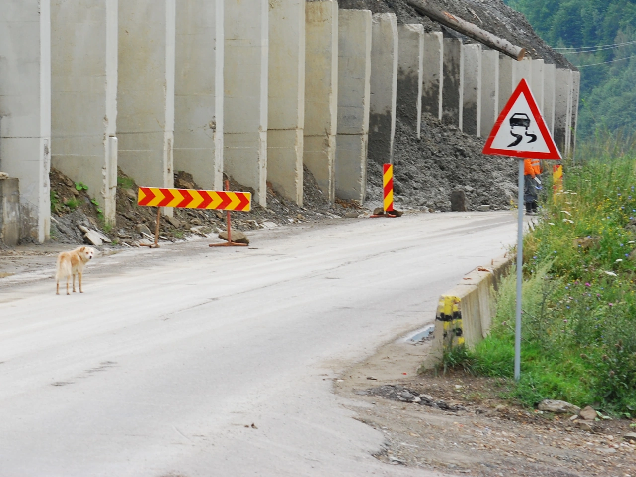 Rutschige Fahrbahn
