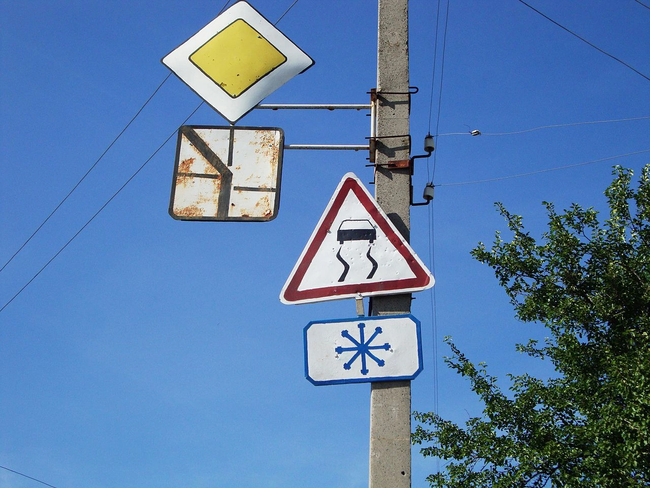 Chaussée glissante