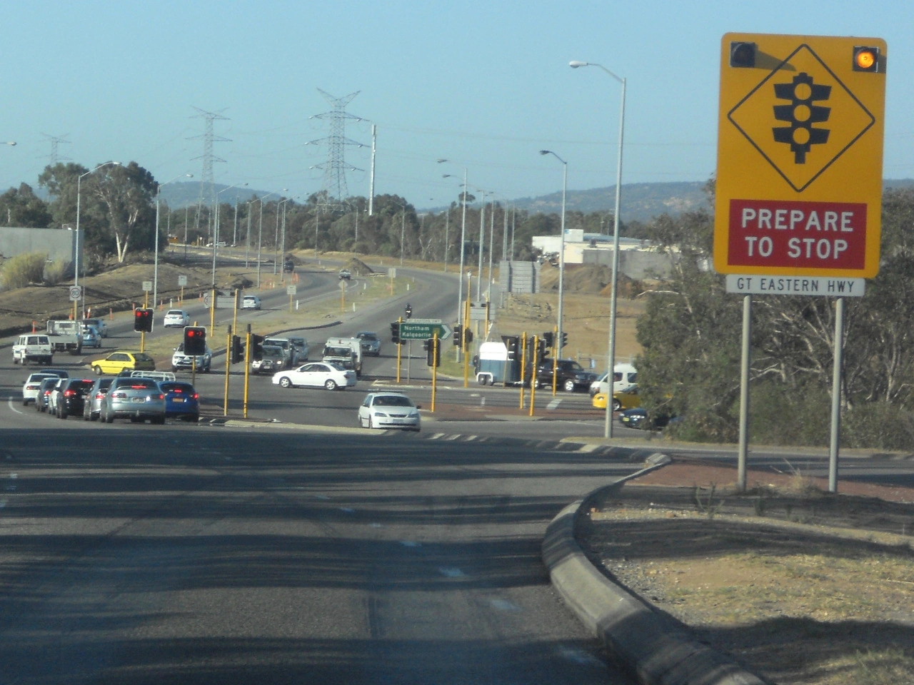 Traffic lights warning