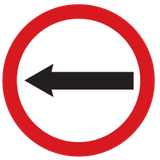 Links fahren vorgeschrieben.