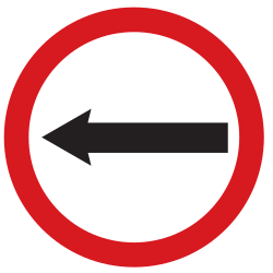 Links fahren vorgeschrieben.