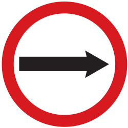 Rechts fahren vorgeschrieben.