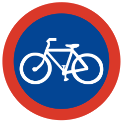 Vorgeschriebener Radweg.