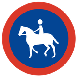 Vorgeschriebener Reitweg.