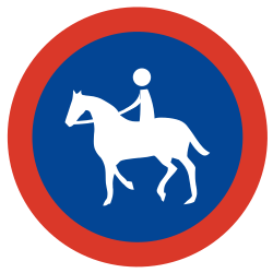 Vorgeschriebener Reitweg.