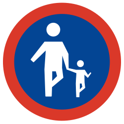 Vorgeschriebener Gehweg.