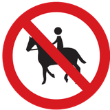 Reiter verboten.
