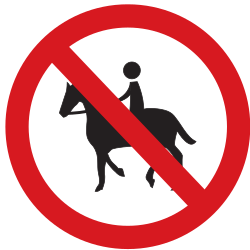 Reiter verboten.